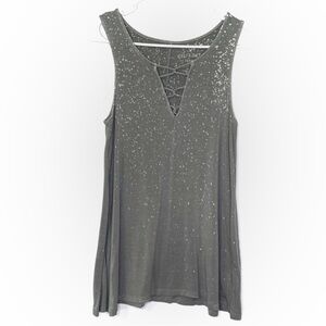 American Eagle Bleach Splatter Tank